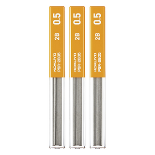 KOKUYO 國譽 enpitsu sharp 六角自動鉛筆芯 簡約低調設計 尖筆頭設計 後方按壓設計 輕巧外殼, 0.5mm, 3盒