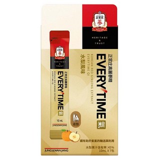 正官庄 Everytime 高麗蔘精EVERYTIME氣 10ml, 7條, 70ml, 1盒
