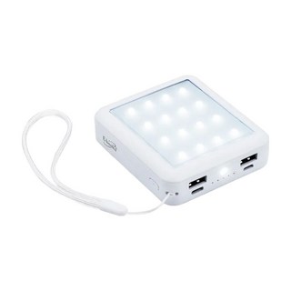 E-books B85 LED自帶四線行動電源 10000mAh 台灣製造 可同時充5裝置 露營燈手電筒, CG-10000CA-FL, 白色