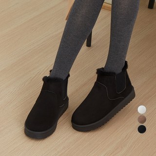 afinar 女款麂皮切爾西毛靴