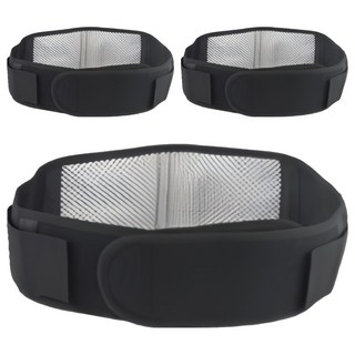電氣石腰部支撐帶 黑色, 3個