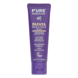 P'URE PAPAYACARE 淨天然木瓜金盞花臉部脖頸乳液 澳洲製造 舒緩保濕 天然呵護, 50ml, 1個