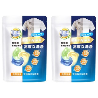 加倍潔 除菌生物酶洗衣膠囊 288g, 24顆, 2袋