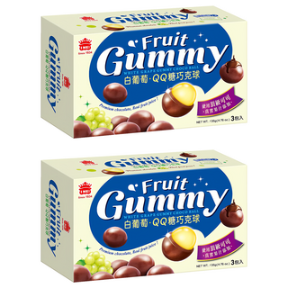 義美 白葡萄QQ糖巧克球, 135g, 2盒