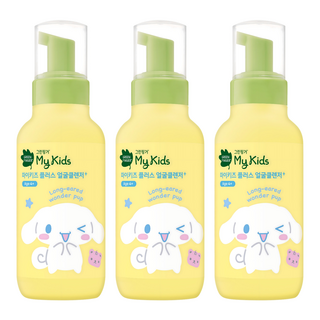 GREEN FINGER 綠手指 My Kids Plus三麗鷗版孩童潔顏慕斯, 3瓶, 200ml