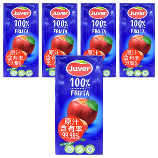 Juver 茱兒 蘋果汁, 1L, 5瓶, 100%純果汁, 無添加糖及人工防腐劑