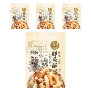 滬尾漁家 鮮魚酥 原味, 150g, 4包