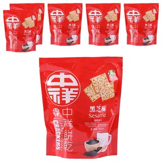 中祥 黑芝麻薄餅, 170g, 6袋