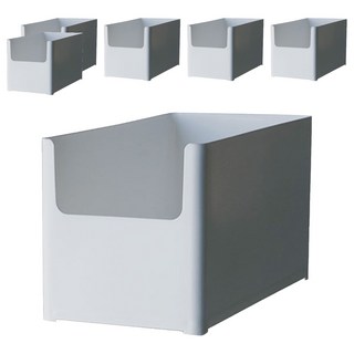 GAKYU 萬用整理收納盒, 白色, 6個