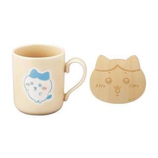 yamaka 山加商店 吉伊卡哇 Chiikawa 陶瓷馬克杯 附杯墊 300ml 小八, 米色, 1個
