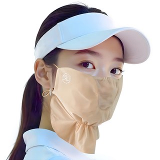 고운골프 C4자외선 차단 마스크, 베이지, 1개