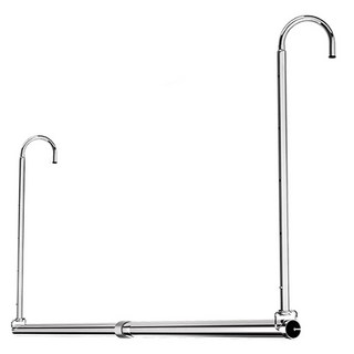 德利生活 可調節伸縮吊掛式曬衣桿 五檔調節, 單一顏色