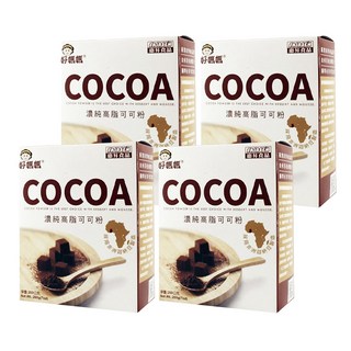 FAIRSEN 惠昇食品 好媽媽 濃純高脂可可粉, 無添加砂糖, 含膳食纖維, 採用非洲迦納豆, 可製作飲料、冰淇淋, 4盒, 200g