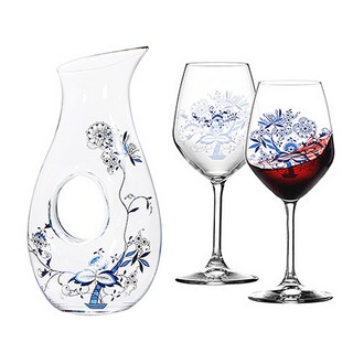 MAZUOKA 高腳酒杯 2入+醒酒器, 1套