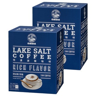 金車 MR.BROWN 伯朗咖啡 特濃湖鹽咖啡 三合一, 30g, 10包, 2盒