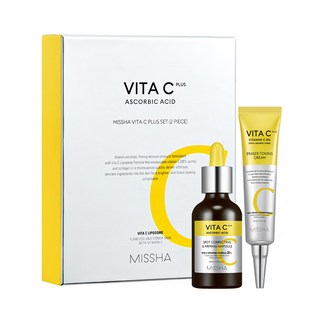 MISSHA 維生素C淡斑精華套裝 提亮膚色 淡化斑點 改善暗沉, 1組