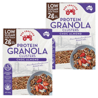 RED TRACTOR 紅色拖拉機 低糖烘烤堅果穀物燕麥片 巧克力杏仁 高纖 澳洲烘焙, 450g, 2個