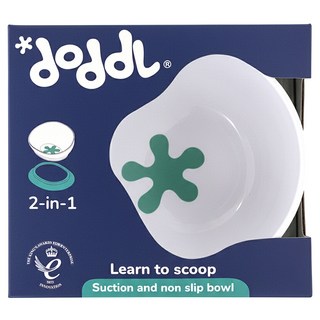 doddL 人體工學兒童學習餐具 碗有引力秒吸餐碗, 適用年齡：6個月以上, 200ml, 湖水綠, 1盒