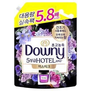 다우니 초고농축 대용량 향수 섬유유연제 미스티크 리필, 4.1L, 1개