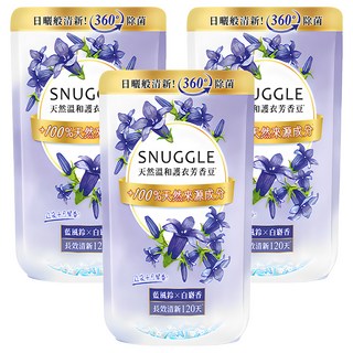 熊寶貝 芳香豆 補充包 藍風鈴+白麝香, 質感淡香100天, 持久留香護衣, 去除異味, 300ml, 3包