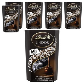 Lindt 瑞士蓮 Lindor黑巧克力, 200g, 6個