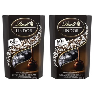 Lindt 瑞士蓮 Lindor黑巧克力球, 200g, 2盒