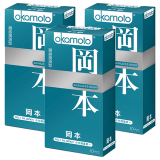 okamoto 岡本 衛生套 潮感潤滑型, 10個, 3盒