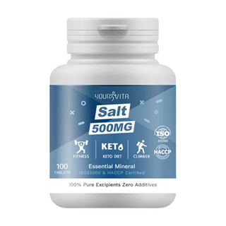 Vita 機能型鹽錠, 100顆, 500mg, 澳洲海鹽, 電解質補充, 運動必備, 1罐