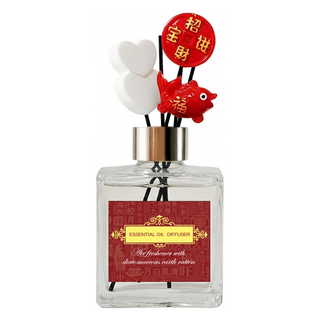 QiMart 迎春納福香氛珪藻 精油擴散器, 水麝香, 200ml, 1件