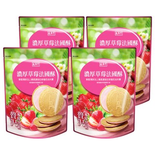 盛香珍 濃厚草莓法國酥, 110g, 4袋