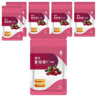 Tsuie 日濢 雙效蔓越莓 C100, 750mg, 30顆, 6包