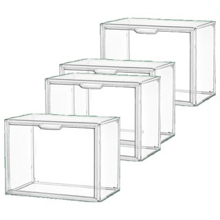 Winprice 多用途堆疊式包包鞋子收納盒 一般型, 透明, 4個