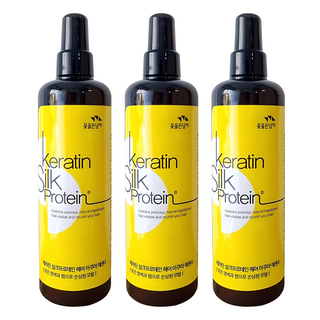 Flor De Man 角蛋白&蠶絲蛋白保濕護髮噴霧 染燙受損髮用, 300ml, 3瓶