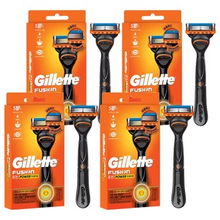 Gillette 吉列 正品 Fusion Power 刮鬍刀手柄 + 刀片組, 4套