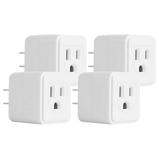 RONEVER 美式D型3P三面插 59 x 45 x 41mm 50g, 白色, 4個