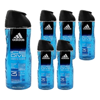 adidas 愛迪達 男性三合一潔顏洗髮沐浴露 超越沁涼, 400ml, 6瓶