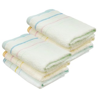 GRACE 格蕾絲 純棉洗臉毛巾3件組 (2組) 直條紋款 顏色隨機 柔軟舒適