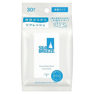 SEA BREEZE 爽身濕紙巾, 30張, 1包