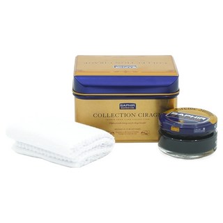 SAPHIR 莎菲爾 小型頂級皮革保養霜與專用布護理套組