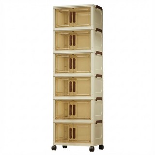 KOLKO 白森免安裝收納櫃 A0283-3 3層, 透明茶, 1個