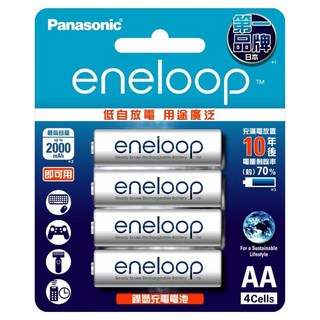 Panasonic eneloop 台灣公司貨 鎳氫充電電池3號 BK-3MCCE4BTW, 4顆, 1組