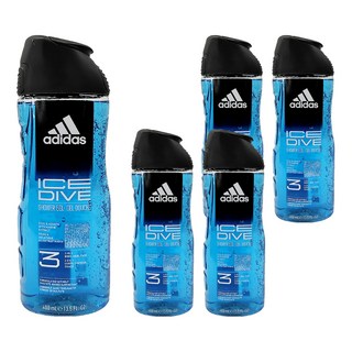 adidas 愛迪達 男性三合一潔顏洗髮沐浴露 超越沁涼, 400ml, 5瓶