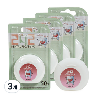 242 一般薄荷味牙線, 3個, 4入