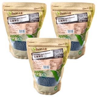 Vilson 米森有機 有機黑豆, 慈心有機驗證商品 無添加防腐劑、人工香料及色素, 450g, 3包