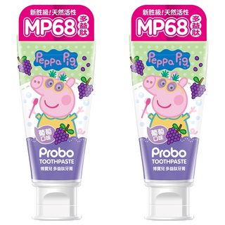Probo 博寶兒 多益肽牙膏 葡萄口味 80g 兒童牙膏, 2條