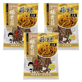 德昌 非基改豆乾 蒜絲蒜味 傳統配方滷製 台灣製造, 90g, 3包