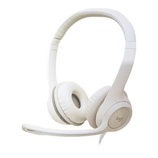 logitech 羅技 有線耳機麥克風, H390, 珍珠白