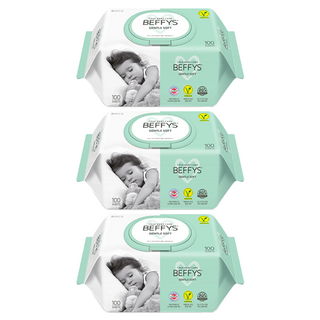 베피스 아동용 젠틀 소프트 물티슈 캡형, 60g, 100매, 3개