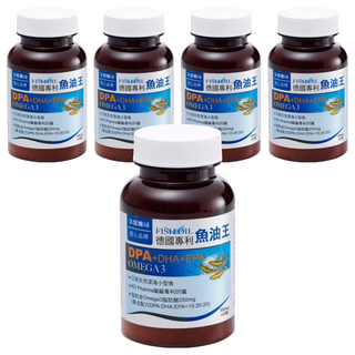 久保雅司 德國專利魚油王軟膠囊粒, 500mg, 45顆, 5瓶