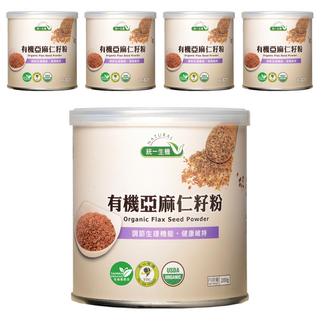 統一生機 有機亞麻仁籽粉, 200g, 5罐